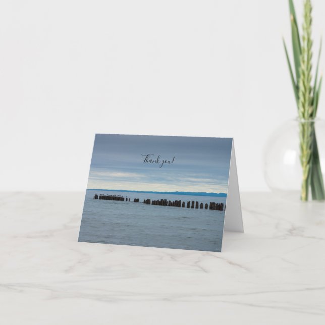 Cloudy At Whitefish Bay Thank You Card (Front)