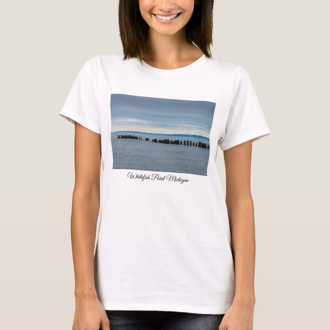 Cloudy At Whitefish BayT-shirt T-Shirt (Front)