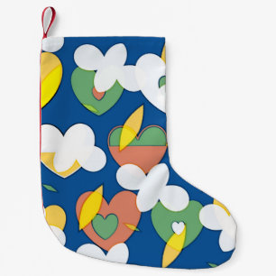 Cloudy Big Heart Kawaii  Small Christmas Stocking