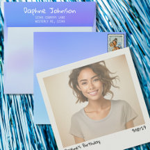 Cloudy Blue Gradient Personalised Envelope