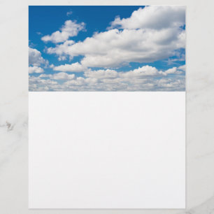 Cloudy blue sky flyer