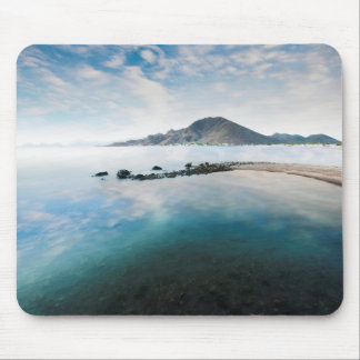 Cloudy Blue Sky Reflecting In Lake Mouse Mat