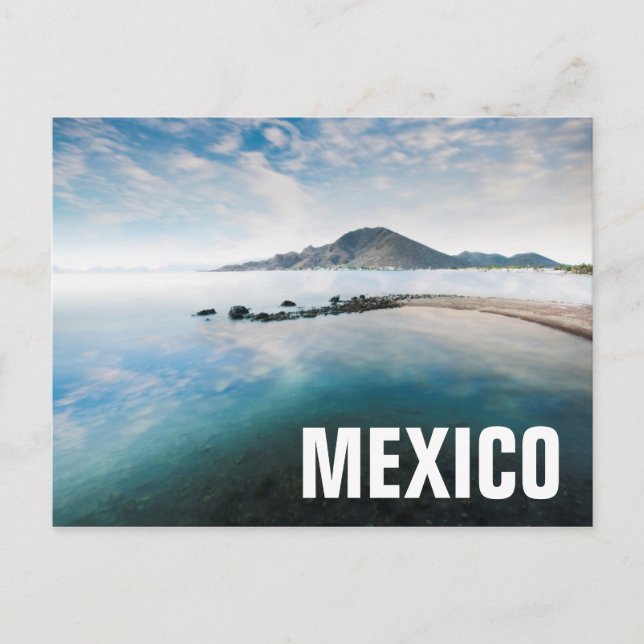 Cloudy Blue Sky Reflecting In Lake Postcard (Front)