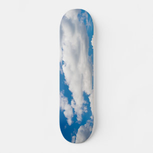 Cloudy blue sky skateboard