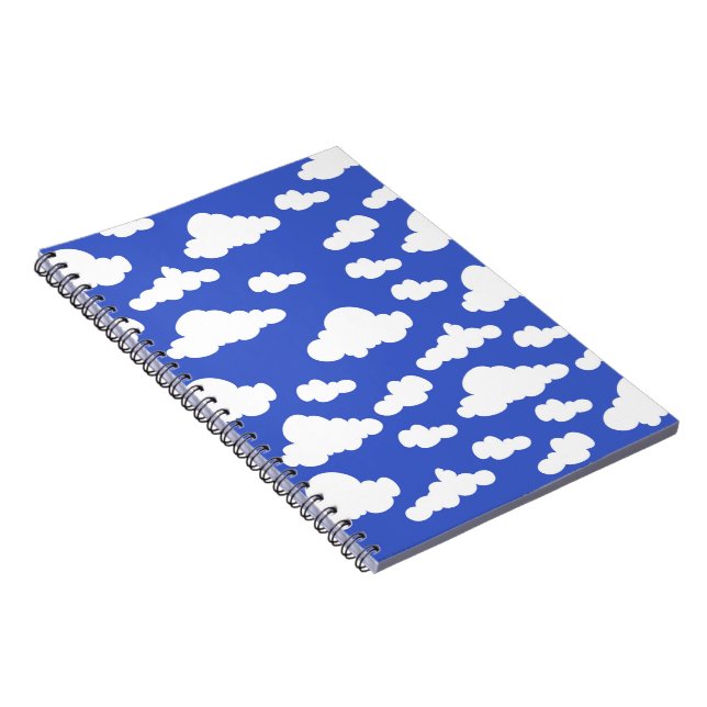 Cloudy Blue Sky White Clouds Dreamy Clouding Notebook (Right Side)