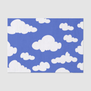 Cloudy Blue Sky White Clouds Dreamy Clouding Tissue Paper