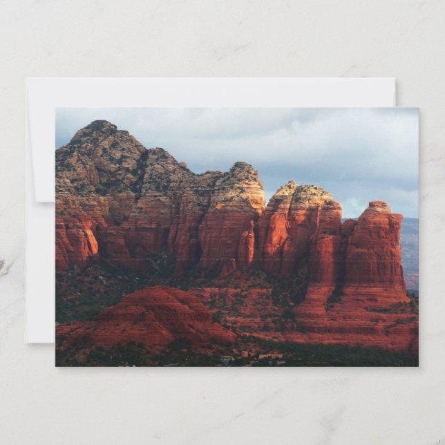 Cloudy Coffee Pot Rock in Sedona Arizona (Front)