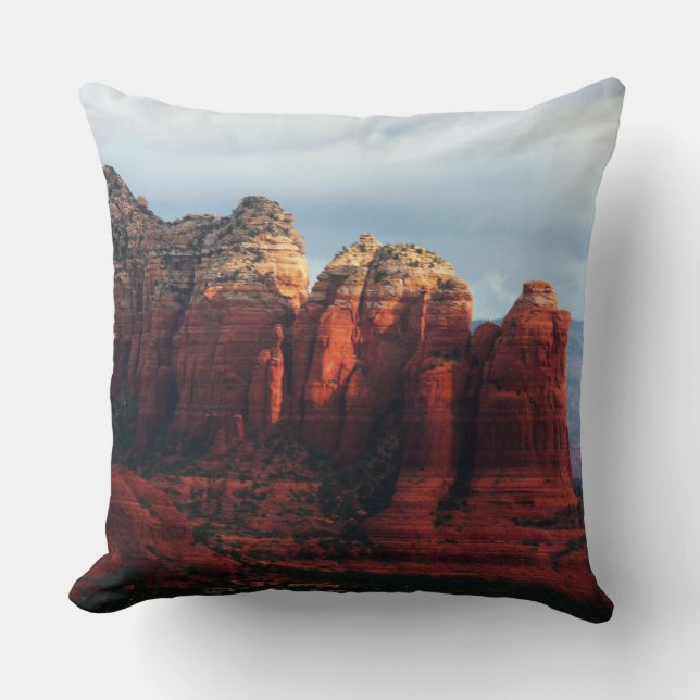 Cloudy Coffee Pot Rock in Sedona Arizona Cushion (Front)