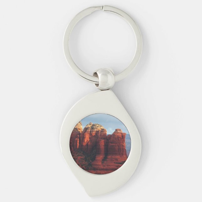 Cloudy Coffee Pot Rock in Sedona Arizona Key Ring (Front)