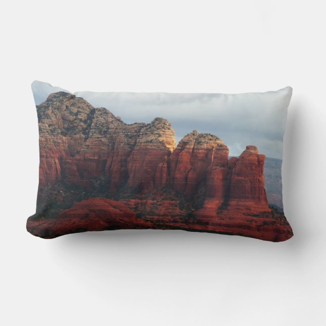 Cloudy Coffee Pot Rock in Sedona Arizona Lumbar Cushion (Front)