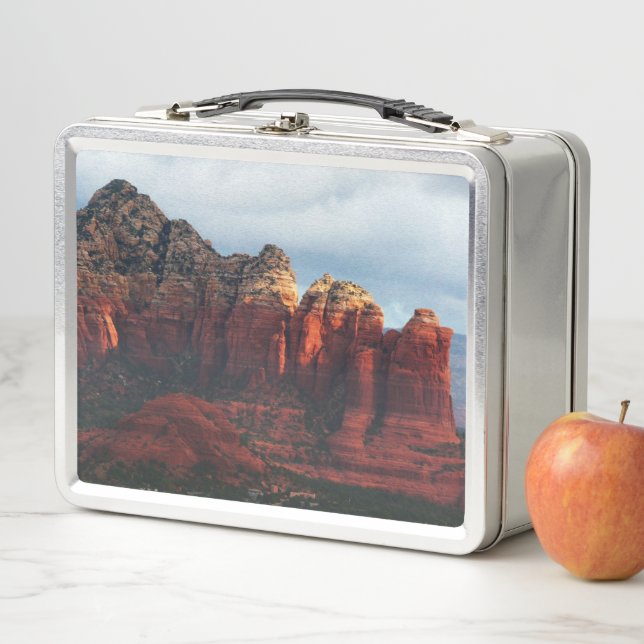 Cloudy Coffee Pot Rock in Sedona Arizona Metal Lunch Box (In Situ)
