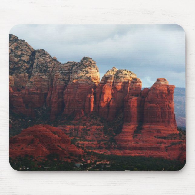 Cloudy Coffee Pot Rock in Sedona Arizona Mouse Mat (Front)