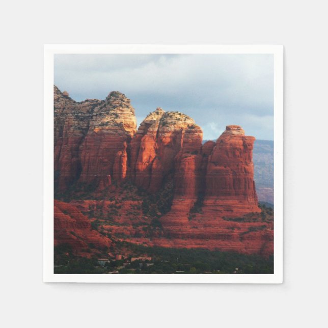 Cloudy Coffee Pot Rock in Sedona Arizona Napkin (Front)
