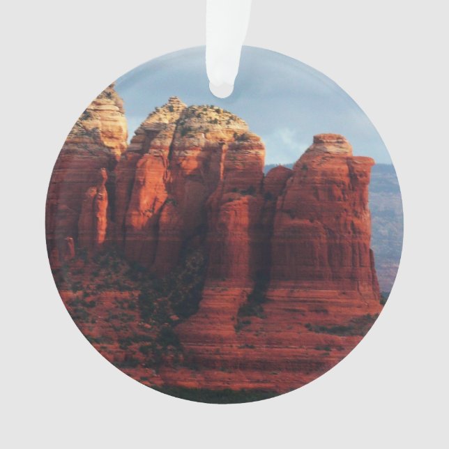 Cloudy Coffee Pot Rock in Sedona Arizona Ornament (Front)
