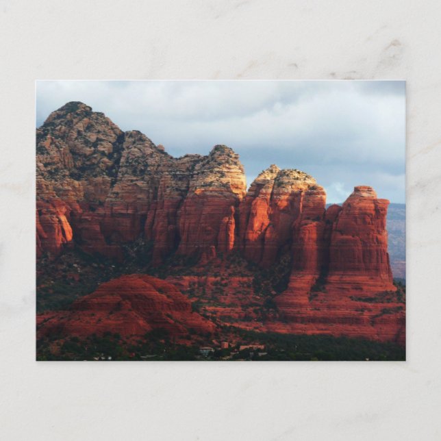 Cloudy Coffee Pot Rock in Sedona Arizona Postcard (Front)