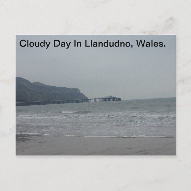 Cloudy Day In Llandudno, Wales. Postcard (Front)