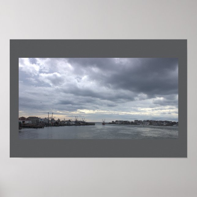 Cloudy Day Waterscape Photo Poster (Front)