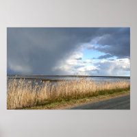 Cloudy Day Waterscape Poster