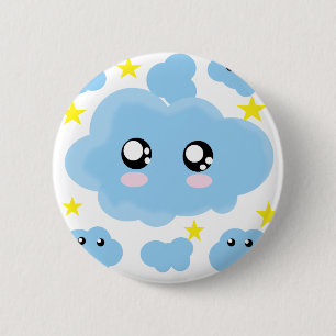 Cloudy dreams 6 cm round badge
