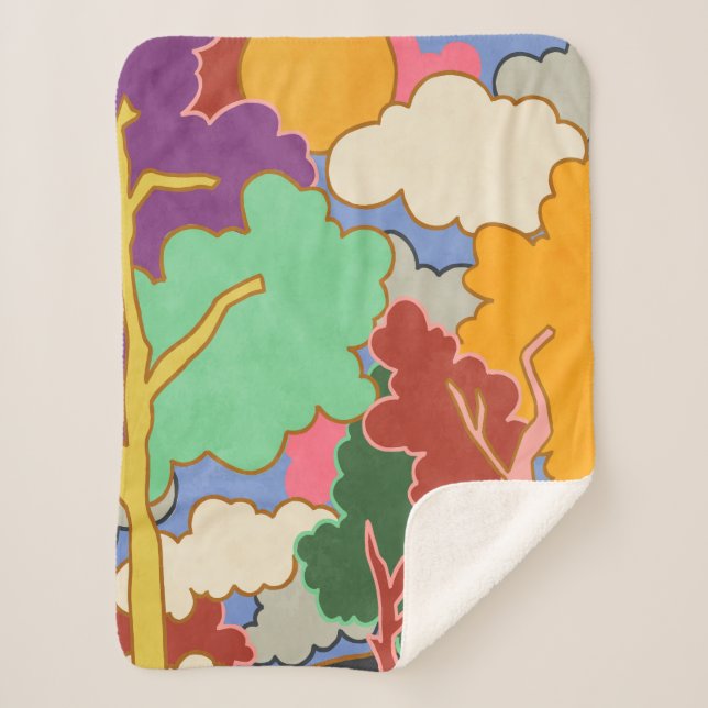 Cloudy Dreams Sherpa Blanket (Front)
