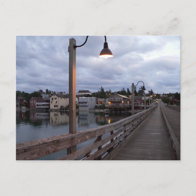 "Cloudy Dusk in Coupeville" Postcard (Front)