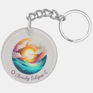 Cloudy Eclipse Acrylic Keychain