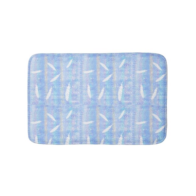 Cloudy Feathers Bath Mat (Front)