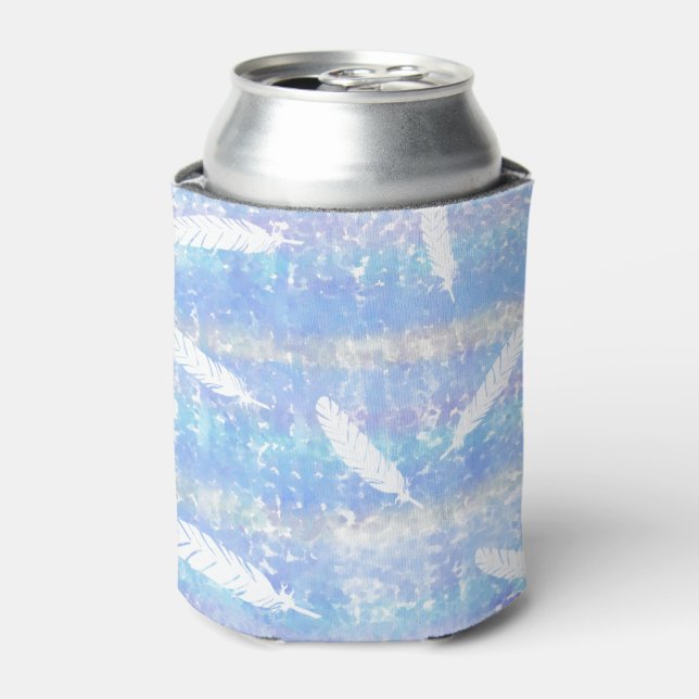 Cloudy Feathers Can Cooler (Can Front)