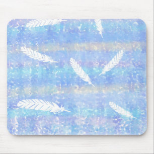 Cloudy Feathers Mouse Mat