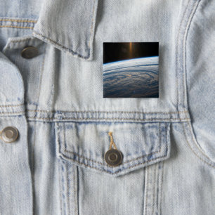 Cloudy Formations In The South Indian Ocean. 15 Cm Square Badge