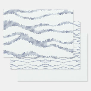Cloudy Grey Zebra Eraser Scratch Ar Wrapping Paper Sheet