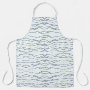 Cloudy Grey Zebra Eraser Scratch Art Apron