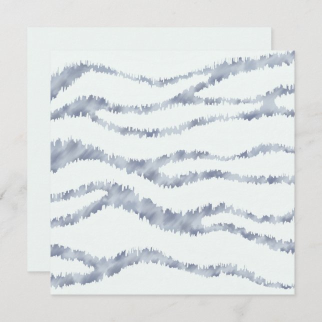 Cloudy Grey Zebra Eraser Scratch Art Card (Front/Back)