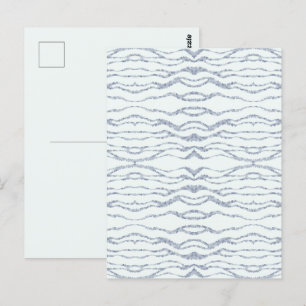 Cloudy Grey Zebra Eraser Scratch Art Postcard
