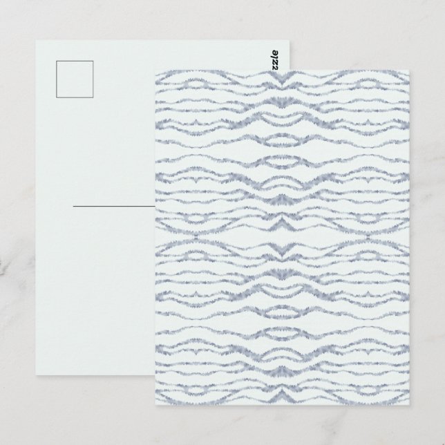 Cloudy Grey Zebra Eraser Scratch Art Postcard (Front/Back)