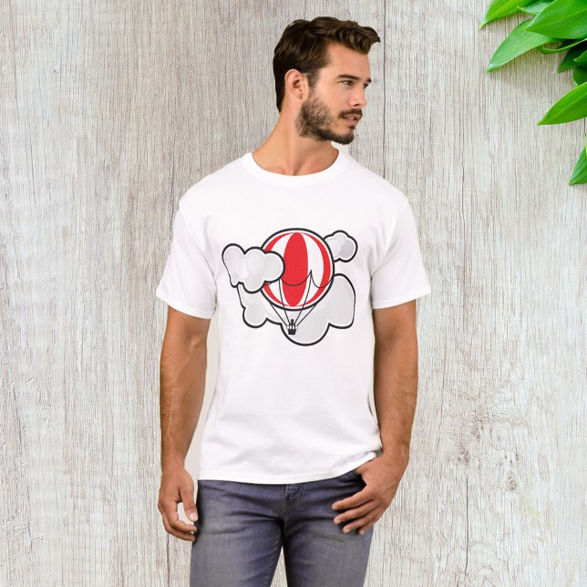 Cloudy Hot Air Balloon Mens T-Shirt (Creator Uploaded)