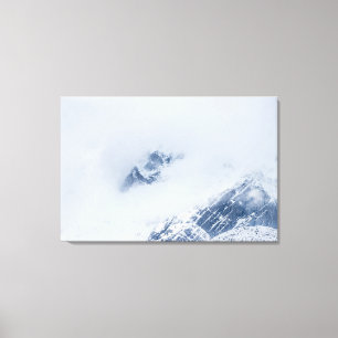 Cloudy mountains canvas print