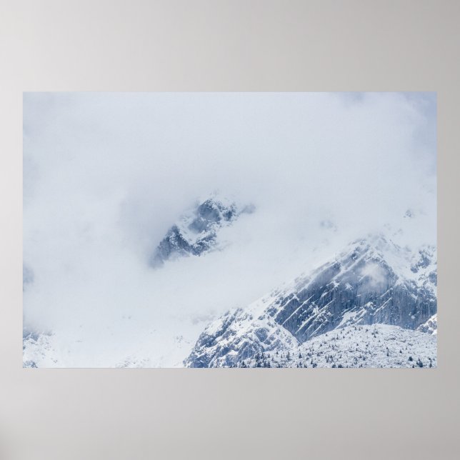 Cloudy mountains poster (Front)