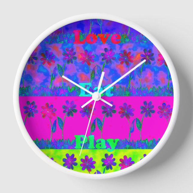 Cloudy Nice Day Better Night.png Wall Clock (Front)