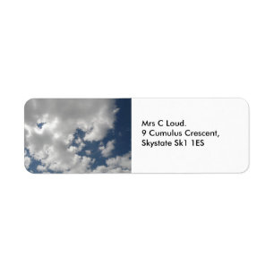 Cloudy Skies Custom Labels