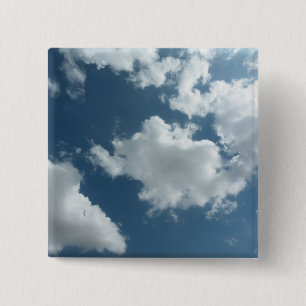 Cloudy Sky Abstract Photography 15 Cm Square Badge