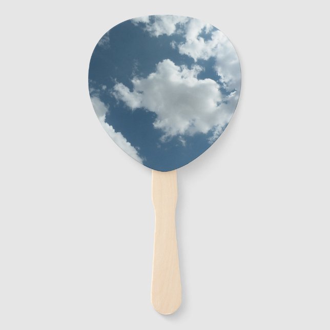 Cloudy Sky Abstract Photography Hand Fan (Front)