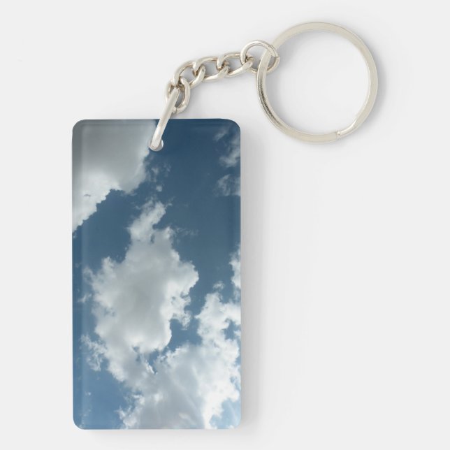 Cloudy Sky Abstract Photography Key Ring (Back)