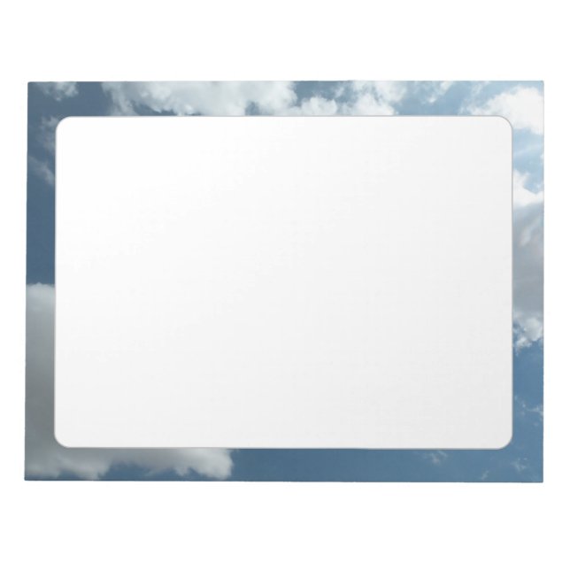 Cloudy Sky Abstract Photography Notepad (Front)