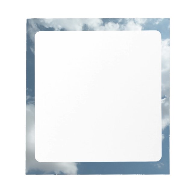 Cloudy Sky Abstract Photography Notepad (Front)