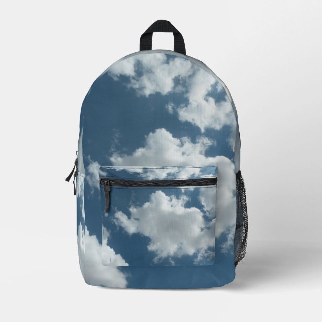 Cloudy Sky Abstract Photography Printed Backpack (Front)