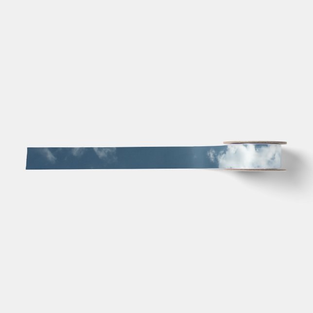 Cloudy Sky Abstract Photography Satin Ribbon (Front)