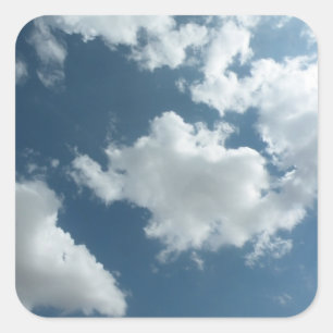Cloudy Sky Abstract Photography Square Sticker