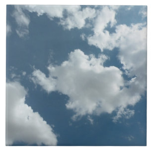 Cloudy Sky Abstract Photography Tile