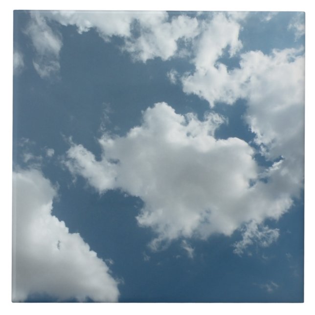 Cloudy Sky Abstract Photography Tile (Front)